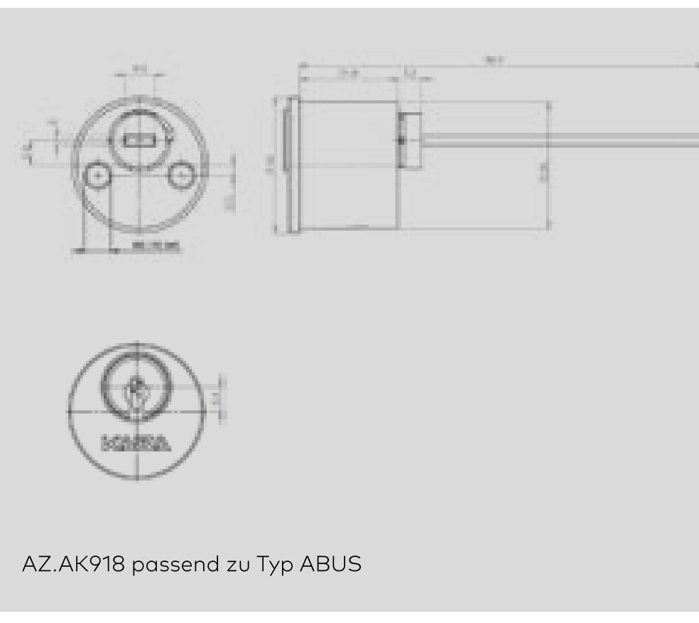 Außenzylinder gemini pluS AK918 für Abus Zusatzschloss